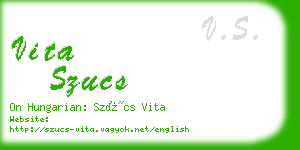 vita szucs business card